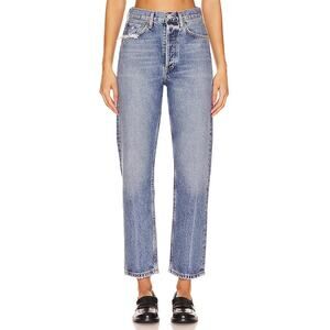 Agolde Vintage Blue 90s Crop Hooked Denim Jeans Size 25